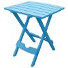 Pool Blue Folding Side Table in Durable Patio Furniture Plastic Resin