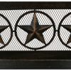 Square Outdoor Steel Wood Burning Fire Pit with Star Design