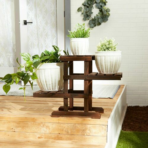 Multi-Level Wood Pallet Plant Stand