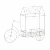White Iron Tricycle Plant Cart