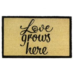 Door Mat w/"Love Grows Here" Phrase to Welcome all Guests