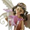 Magical Fairy Figurine with Illuminated Flowers - Polyresin