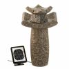 Stone-Look Temple Garden Fountain - Solar or Cord Power