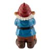 Grumpy Garden Gnome Figurine with Keep Off the Grass Sign