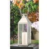 Stainless Steel Triangles Lantern - 15 inches