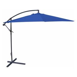 10-Ft Offset Cantilever Patio Umbrella with Royal Blue Canopy Shade