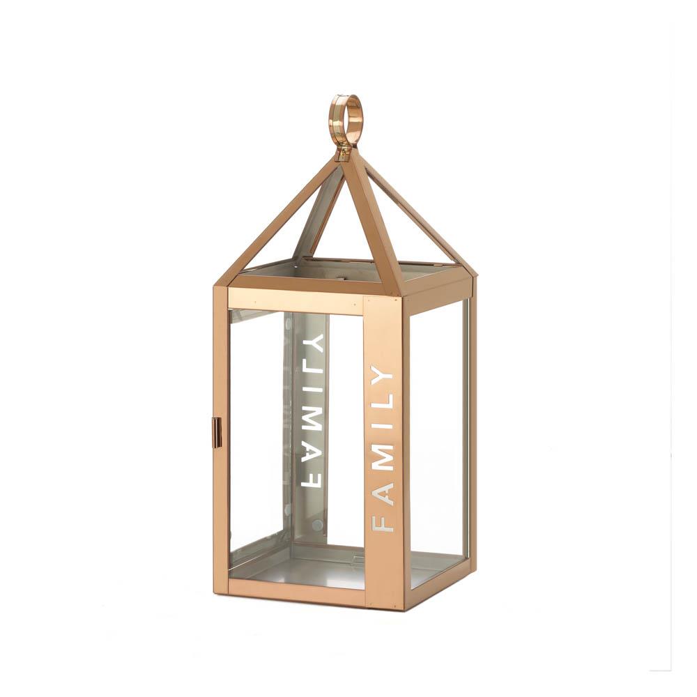 Rose Gold Stainless Steel Family Lantern - 14 inches