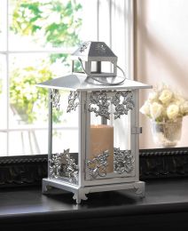 Silver Scrolls Candle Lantern - 15.5 inches
