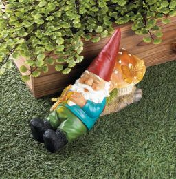 Napping Gnome Figurine with Illuminated Butterfly Friends