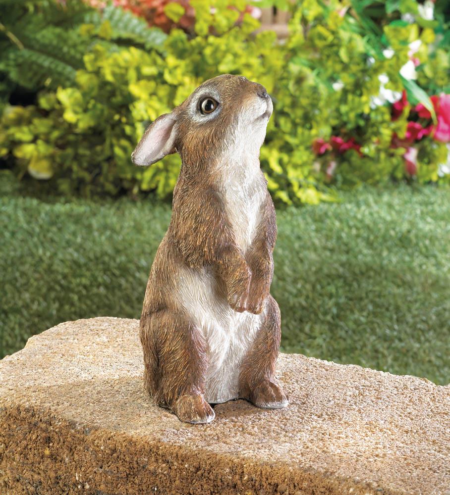 Standing Bunny Figurine, Wide-Eyed and Curious