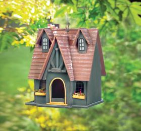 Welcoming Rustic Wood Cottage Decorative Bird House