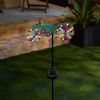 Tractor Solar Powered Garden Stake with illuminated  Wheels