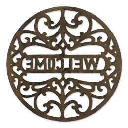 Bright Stepping Stone Engraved w/Welcome - Cast Iron