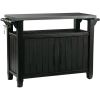 Outdoor Grill Party Bar Serving Cart with Storage in Graphite Grey.